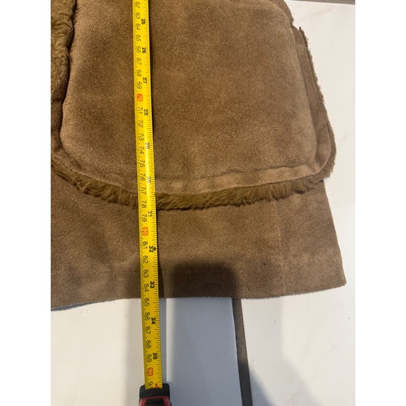 VTG Stratojac Mens Suede Shearling Lined Western Style Coat Size 42 Brown - Picture 7 of 14